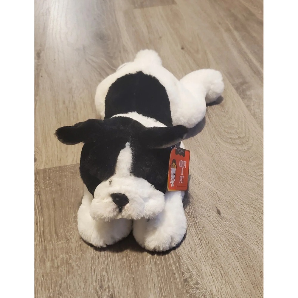 FAO Schwarz Adopt a Pet Lying FRENCH BULLDOG, Plush Dog is NWT